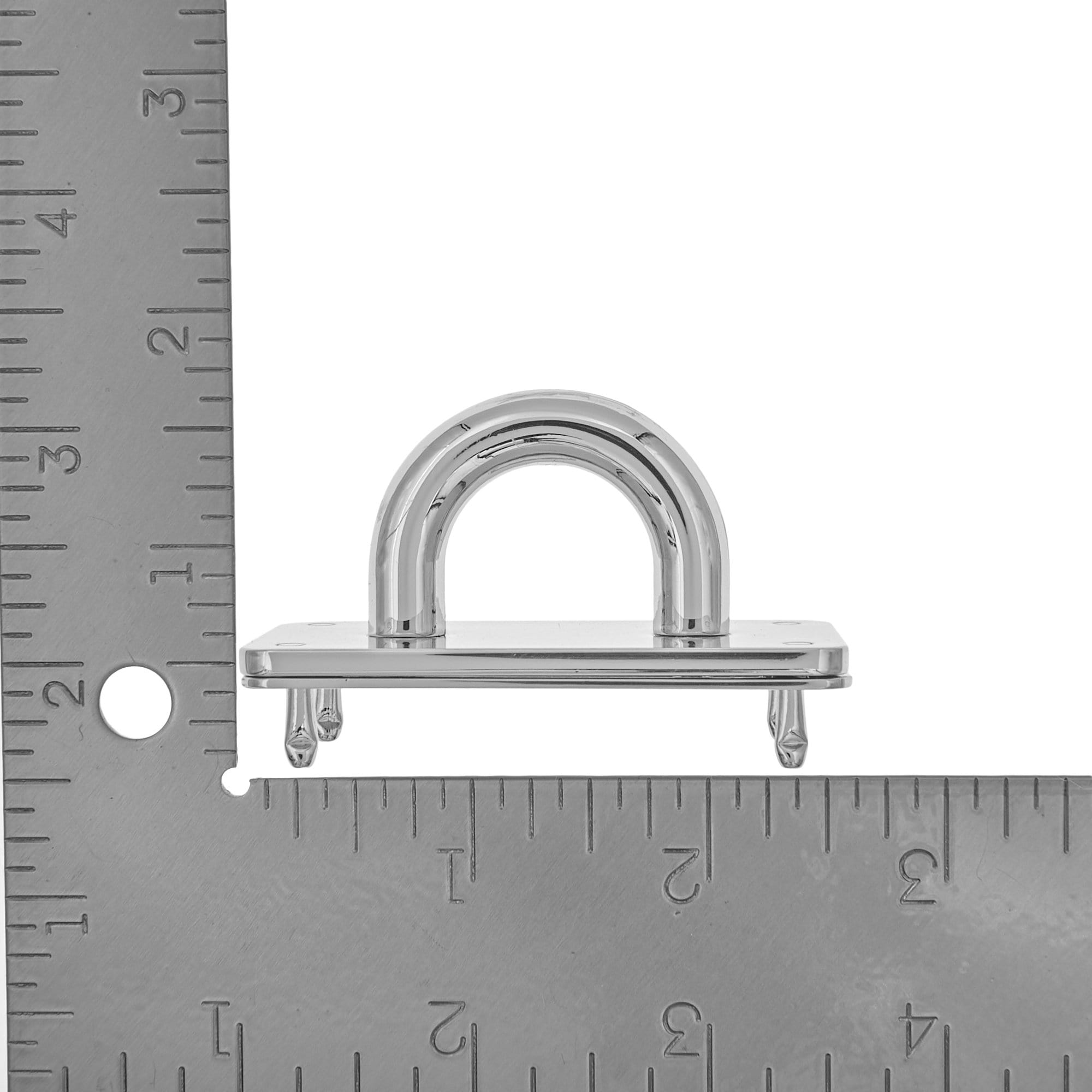 1 1/2' Shiny Nickel, Padlock Keeper, Handle Loop, Zinc Alloy