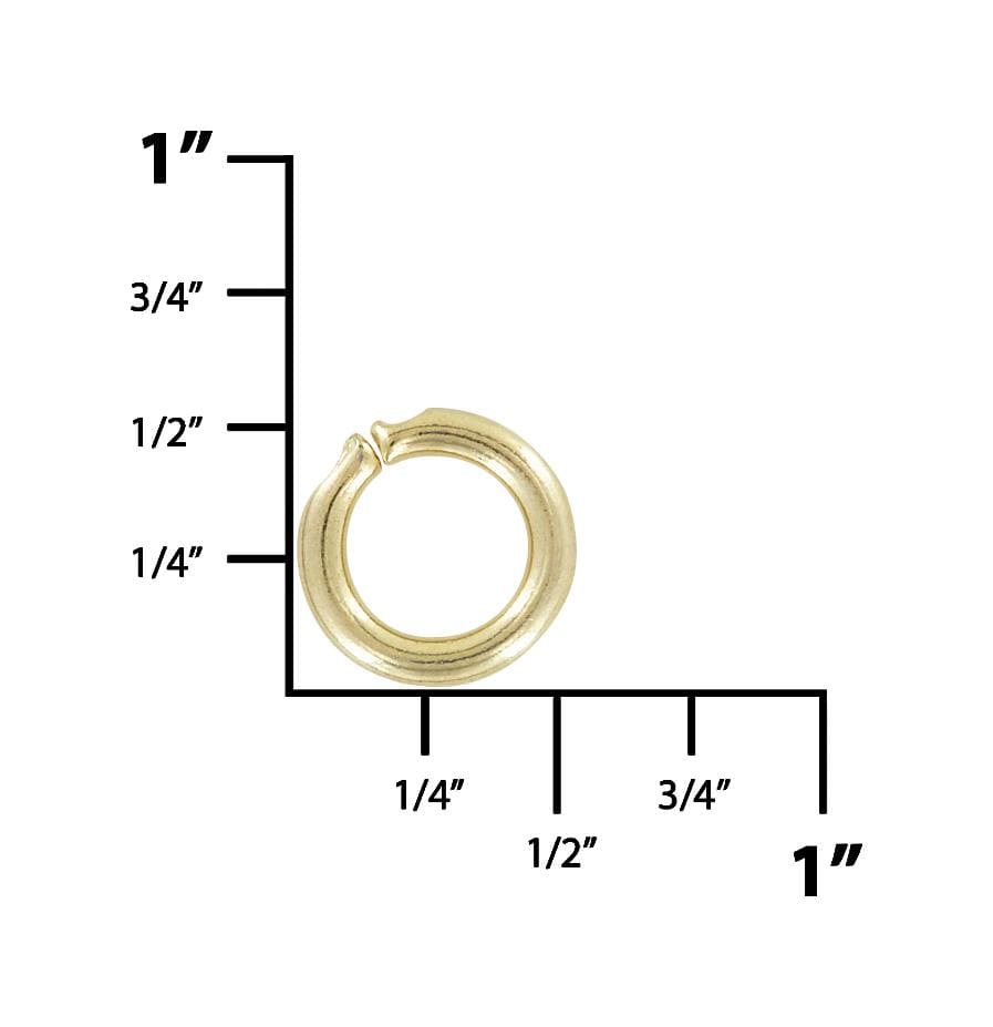 Ohio Travel Bag Strapping 1/4" Gold Plated, Split Round Jump Ring, Steel, #A-416-GP A-416-GP