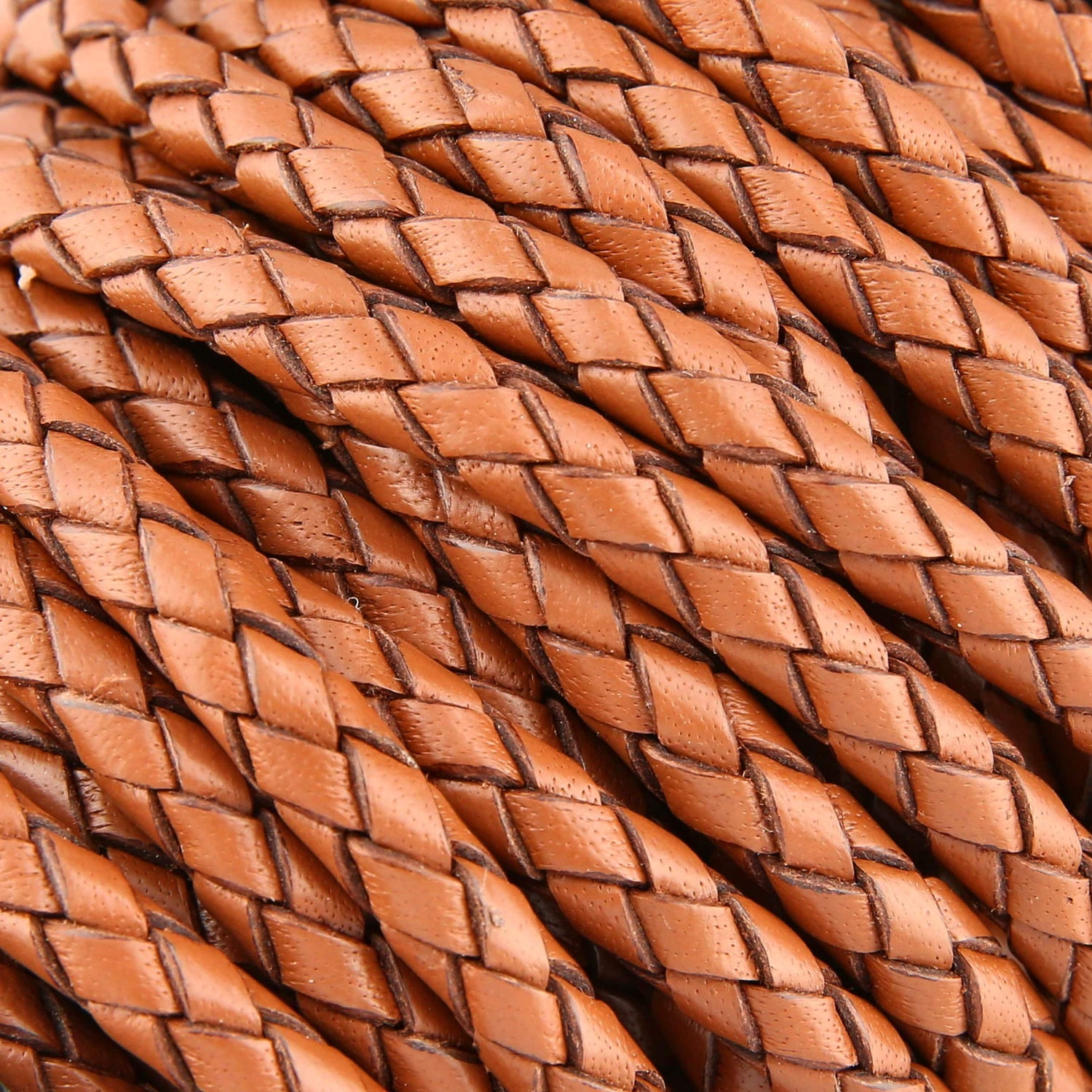 Ohio Travel Bag Strapping 1/4" Saddle Tan, Braided Bolo Cord, Leather, #M-1634-STAN M-1634-STAN