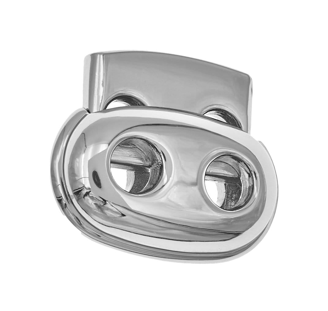 Ohio Travel Bag Strapping 1/8" Nickel, Cord Lock, Zinc Alloy, #C-1805 C-1805