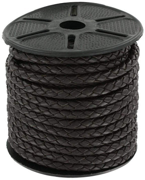 Ohio Travel Bag Strapping 3/16" Black, Braided Bolo Cord, Leather, #M-1633-BLK M-1633-BLK