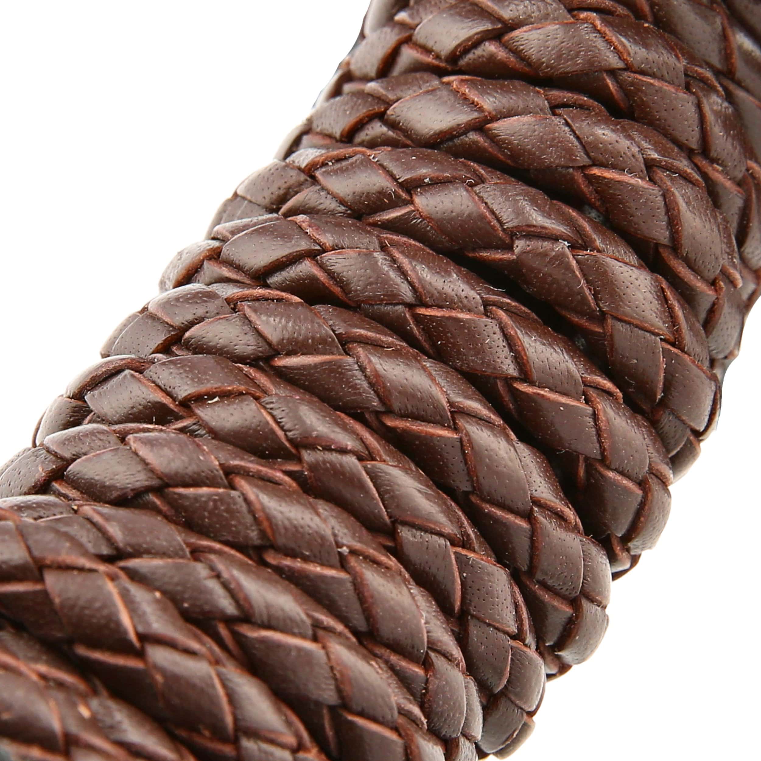 5mm Dark Brown, Braided Bolo Cord, Leather, #M-1633-DKBRO – Weaver