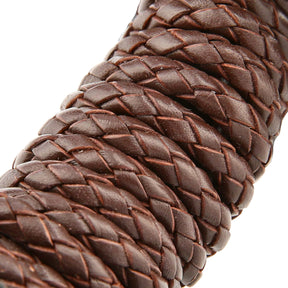 Ohio Travel Bag Strapping 3/16" Dark Brown, Braided Bolo Cord, Leather, #M-1633-DKBRO M-1633-DKBRO