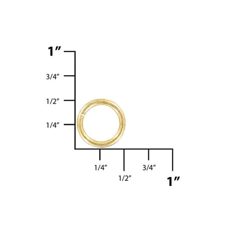Ohio Travel Bag Strapping 3/8" Brass, Split Round Jump Ring, Solid Brass, #A-2-1-2-SB A-2-1-2-SB