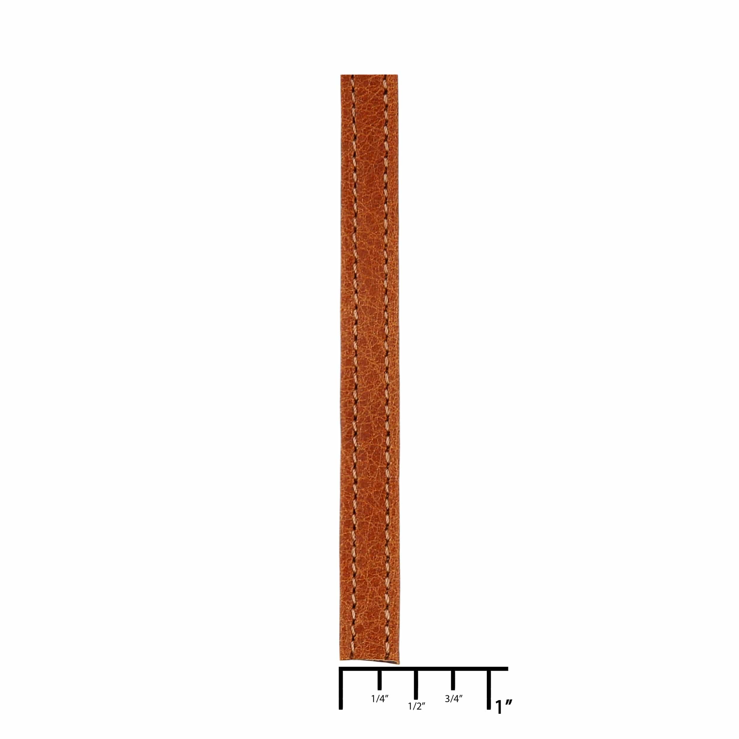 3/8" Medium Brown, Flat Leather Strapping, CALF38MEDBRO