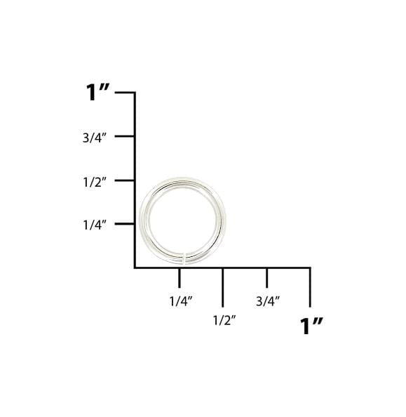 Ohio Travel Bag Strapping 3/8" Nickel, Split Round Jump Ring, Solid Brass, #A-2-1-2-SBN A-2-1-2-SBN