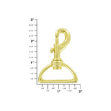 1 1/2" Brass, Bolt Swivel Snap Hook, Zinc Alloy, #P-1753-BP