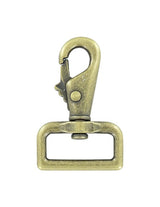 Ohio Travel Bag Swivel Snaps 1 1/4" Antique Brass, Lever Swivel Snap Hook, Zinc Alloy, #P-2107-ANTB P-2107-ANTB