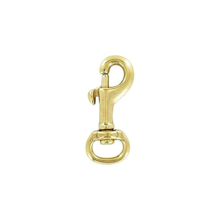 1/2" Brass, Bolt  Swivel Snap Hook, Solid Brass-PK4, #P-1925