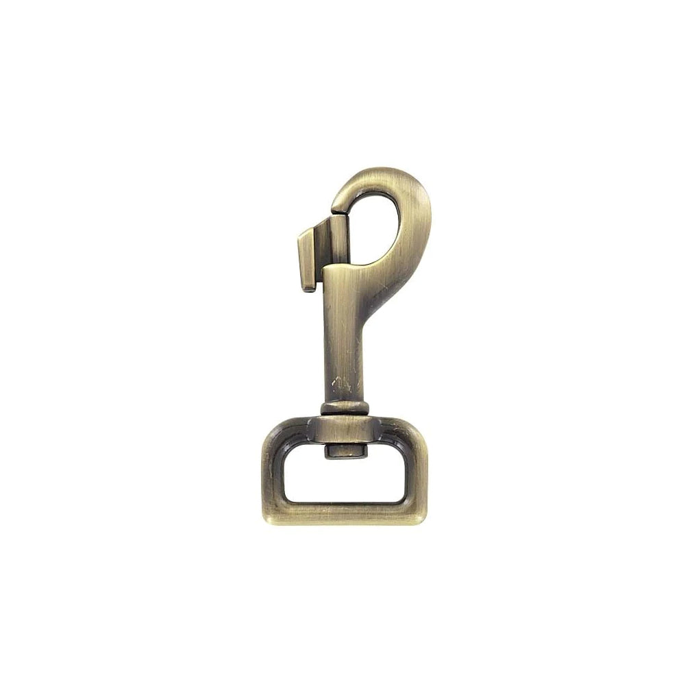 1" Antique Brass, Bolt Swivel Snap Hook, Zinc Alloy, #P-3134-ANTB