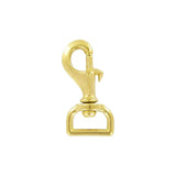1" Shiny Brass, Bolt Swivel Snap Hook, Solid Brass, #P-1930
