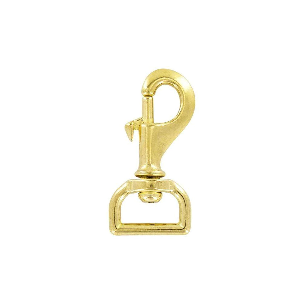 1" Shiny Brass, Bolt Swivel Snap Hook, Solid Brass, #P-1930