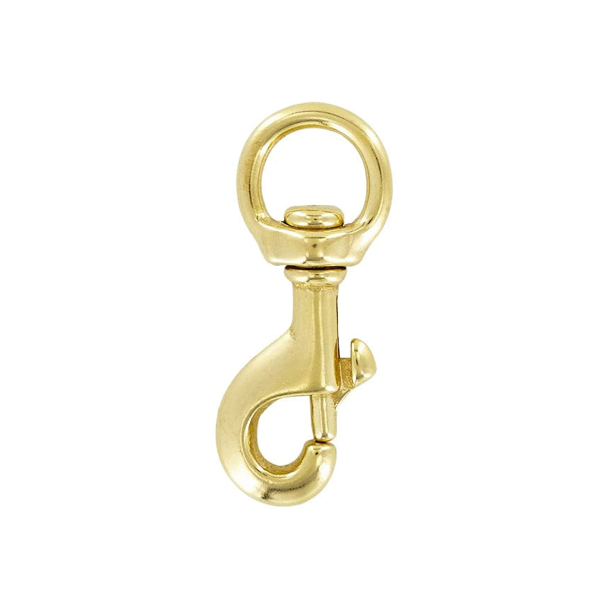 3/4" Brass, Bolt Swivel Snap Hook, Solid Brass-PK4, #P-1441