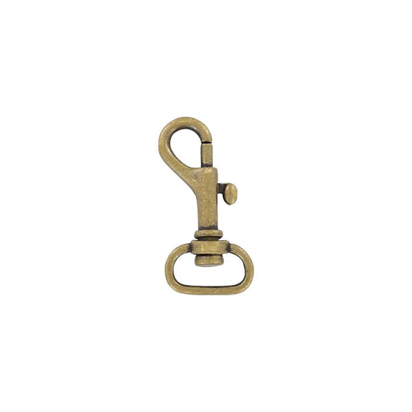 5/8 Antique Brass, Bolt Swivel Snap Hook, Zinc Alloy, #P-1785-ANTB