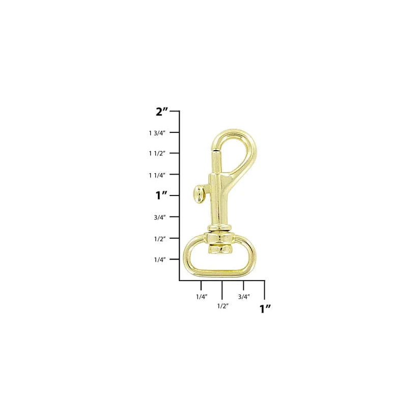 5/8" Brass, Bolt Swivel Snap Hook, Zinc Alloy, #P-1785-BP