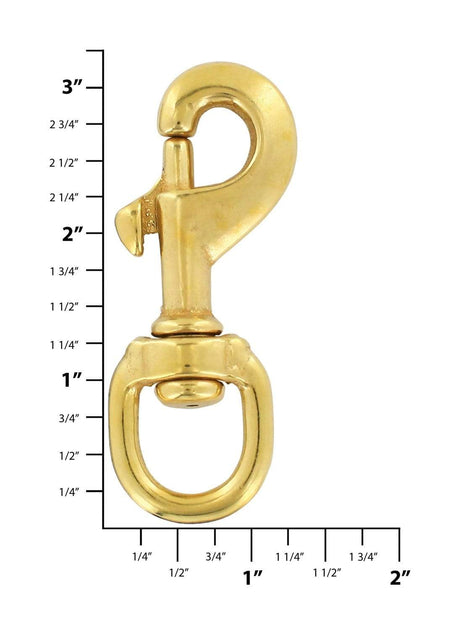 Ohio Travel Bag Swivel Snaps 5/8" Brass, Swivel Snap Hook, Solid Brass, #P-1440 P-1440