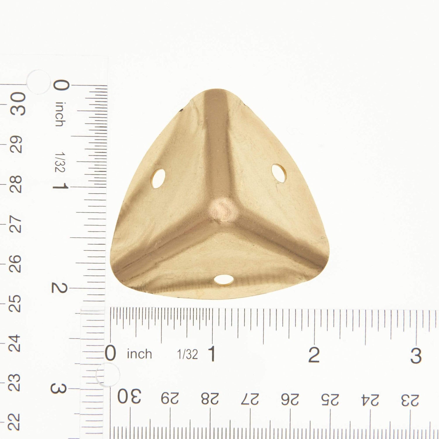 Ohio Travel Bag Wheels & Feet 1 1/2" Brass, Trunk Corner, Steel, #F-8-BP F-8-BP