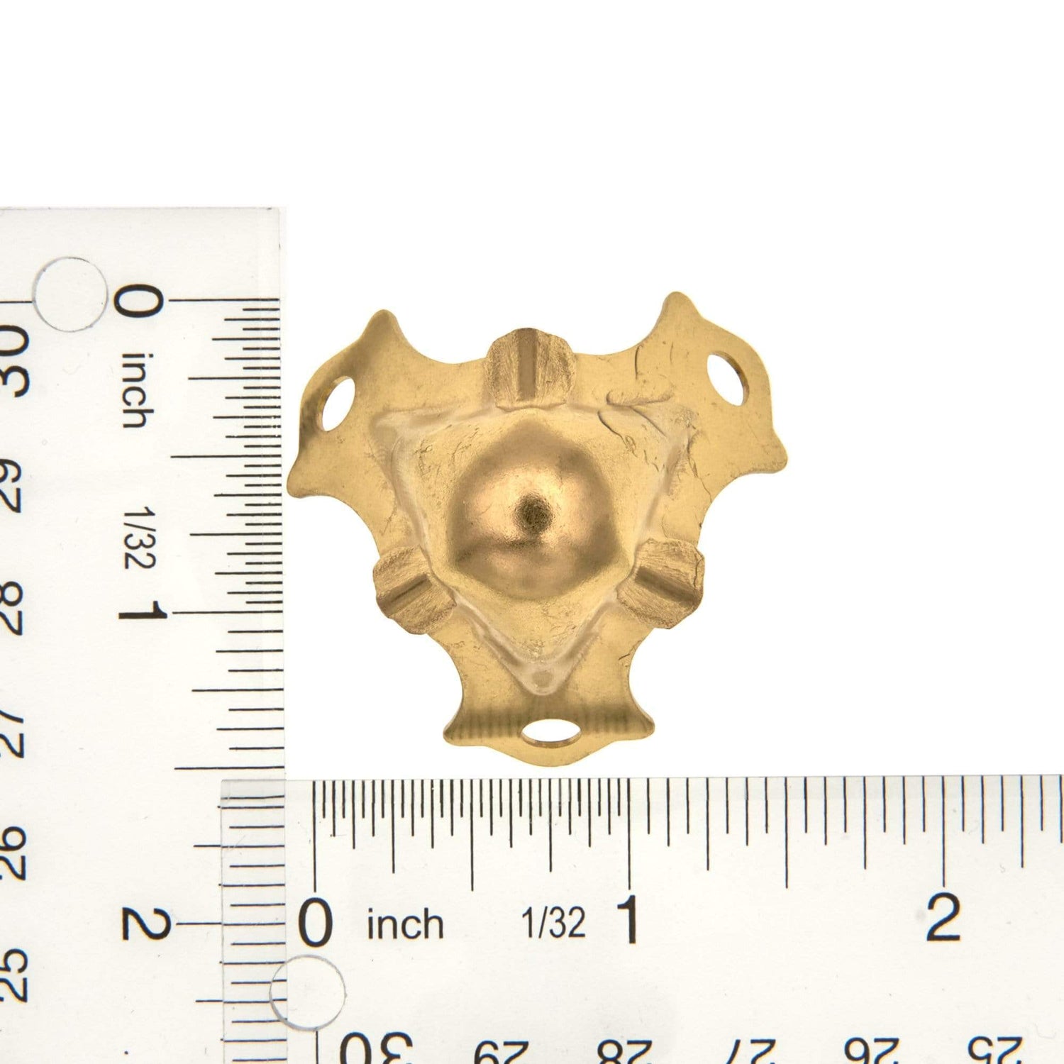 Ohio Travel Bag Wheels & Feet 1 1/8" Brass, Corner, Steel, #F-4-BP F-4-BP