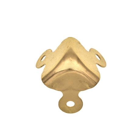Ohio Travel Bag Wheels & Feet 1 1/8" Brass, Trunk Corner, Steel, #F-3-BP F-3-BP