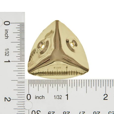Ohio Travel Bag Wheels & Feet 1 1/8" Brass, Trunk Corner, Steel, #L-1290-BP L-1290-BP