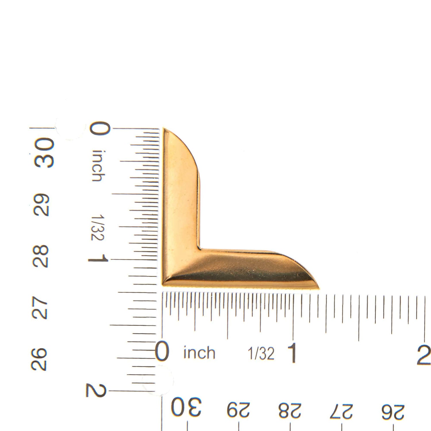 Ohio Travel Bag Wheels & Feet 1 1/8" Gold, Corner, Zinc Alloy, #P-1911 P-1911