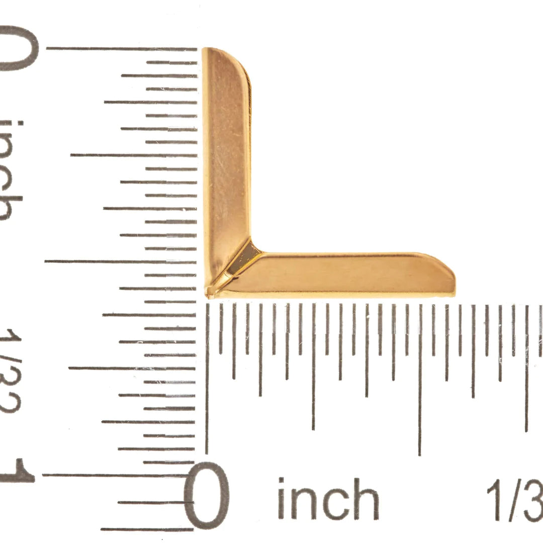 1/2" Gold, Bag/Case Corner, Zinc Alloy