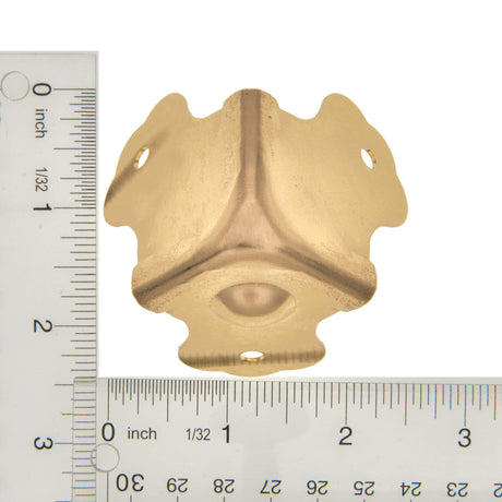 Ohio Travel Bag Wheels & Feet 1 3/4" Brass, Trunk Bottom Corner, Steel, #L-1755 L-1755