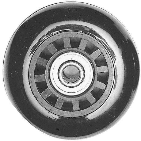 Ohio Travel Bag Wheels & Feet 58mm Black, Ball Bearing Inline Skate Wheel, Plastic, #L-3030 L-3030