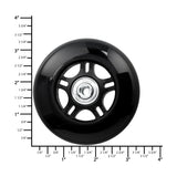 Ohio Travel Bag Wheels & Feet 84mm Black, Ball Bearing Inline Skate Wheel, Plastic, #L-3806 L-3806