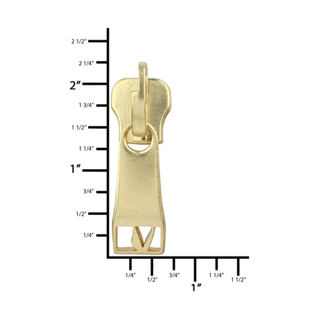 Ohio Travel Bag Zippers #10 Brass, Coil Padlock Slider, Zinc Alloy, #ZS-7-BP ZS-7-BP
