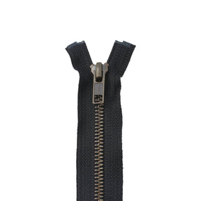 Ohio Travel Bag Zippers 24" Black w/Antique Brass, Bomber Jacket, #5 Metal, #6BJ-24-BLK-ANT 6BJ-24-BLK-ANT