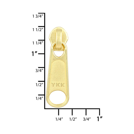 Ohio Travel Bag Zippers #4.5 Brass, YKK Long Tab Swivel Slider, Zinc Alloy, #4.5C-1-BP 4.5C-1-BP