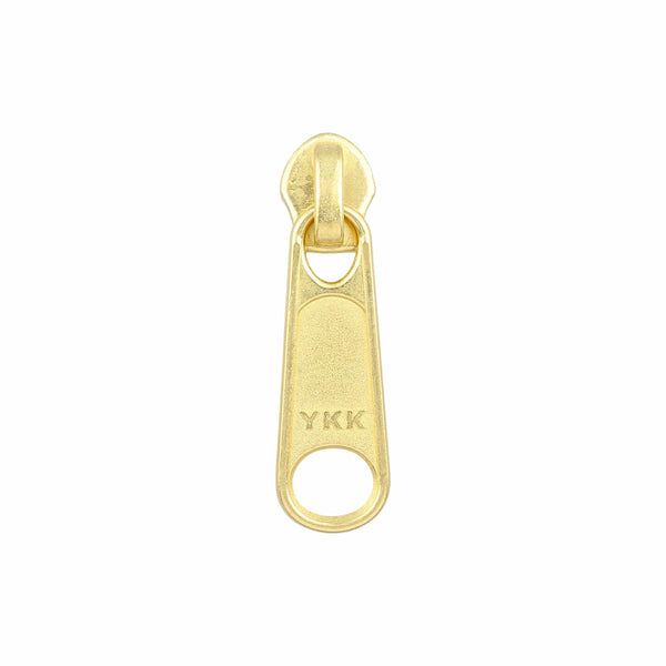 #9 Brass, Coil, YKK Long Tab Semi-Swivel Zipper Slider, Zinc Alloy, #9C-1-BP