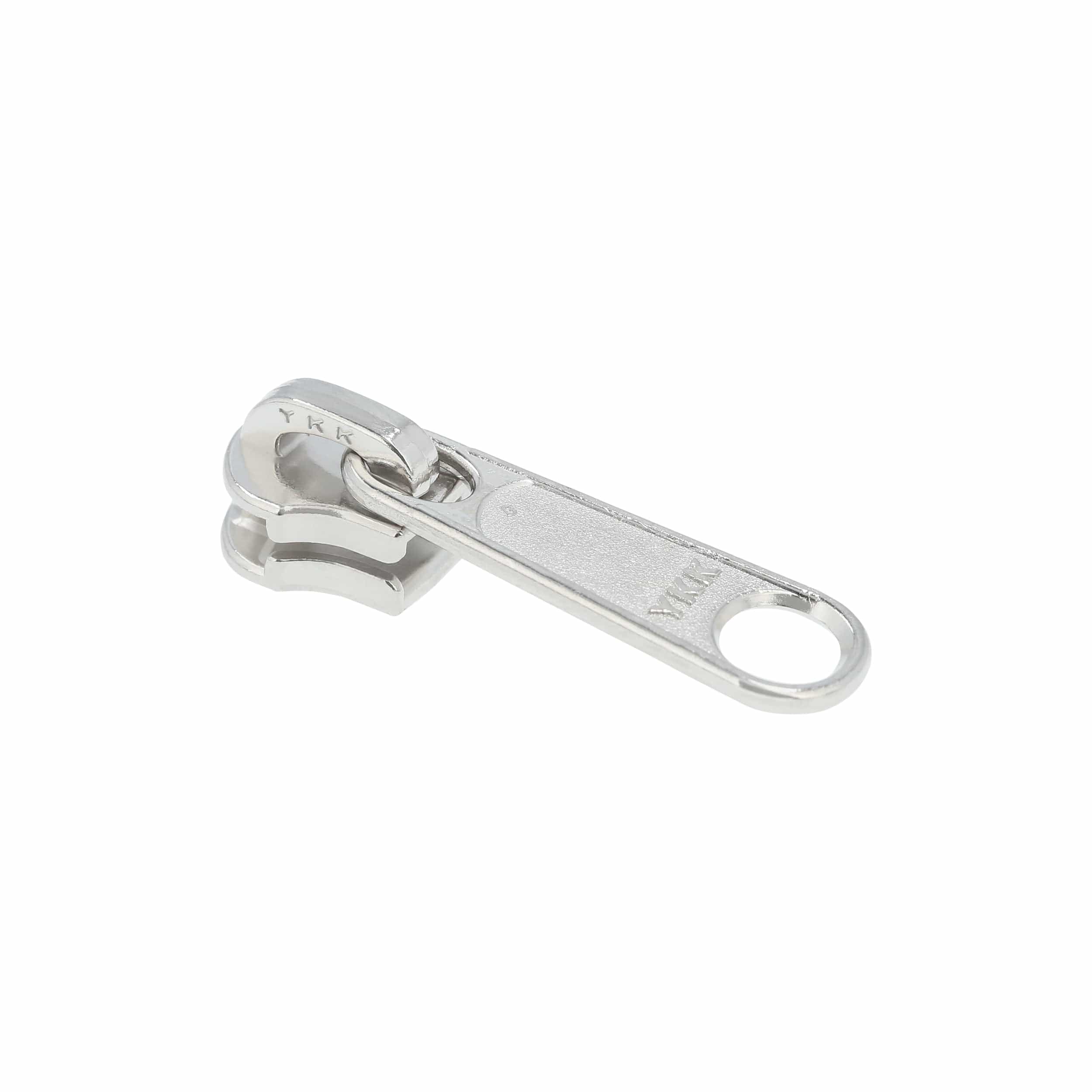 4 Nickel, Metal, YKK Long Tab Semi-Swivel Slider, Zinc Alloy