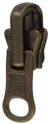 Ohio Travel Bag Zippers #5 Antique Brass, YKK Horseshoe Reversible VIslon Slider, Zinc Alloy, #5V-5-ANTB 5V-5-ANTB