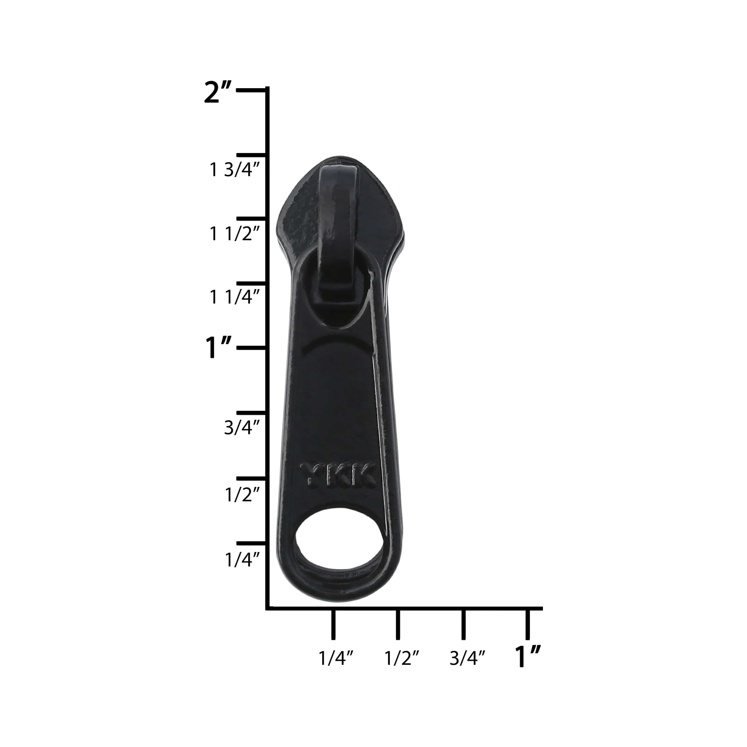 5 Black, Coil, YKK Long Tab Reversible Zipper Slider, Zinc Alloy