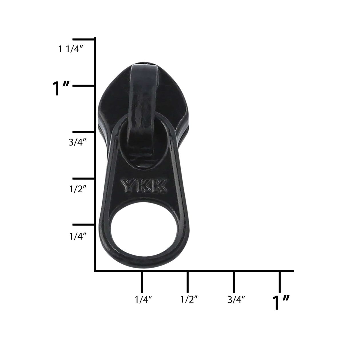YKK #5 Molded Plastic Two-Way Jacket Bottom Slide Zipper Sliders - 10/Pack  - Black (580)