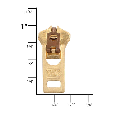 Ohio Travel Bag Zippers 5# Brass, YKK Jean Zipper Lock Slider, Zinc Alloy, #5M-7-BP 5M-7-BP