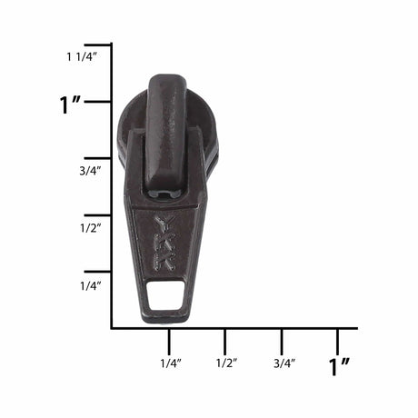 Ohio Travel Bag Zippers #5 Brown, YKK Lock Slider, Zinc Alloy, #5C-3-BRO 5C-3-BRO
