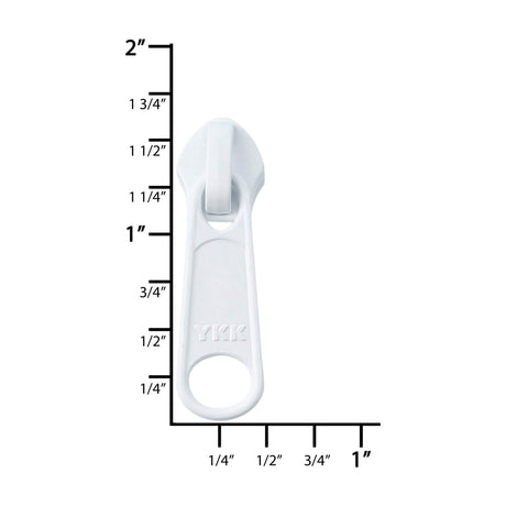 Ohio Travel Bag Zippers #5 White, YKK Long Tab Semi Swivel Slider, Zinc, #5CN-1-WHT 5CN-1-WHT