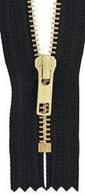 Ohio Travel Bag Zippers #6, 14"inch, Black with Brass Teeth, Closed End Zipper, Nylon, #6CEB-14-BLK 6CEB-14-BLK