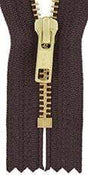 Ohio Travel Bag Zippers #6, 20"inch, Brown with Brass Teeth, Closed End Zipper, Nylon, #6CEB-20-BRO 6CEB-20-BRO