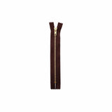 Ohio Travel Bag Zippers #6, 8"inch, Brown with Brass Teeth, Closed End Zipper, Nylon, #6CEB-8-BRO 6CEB-8-BRO