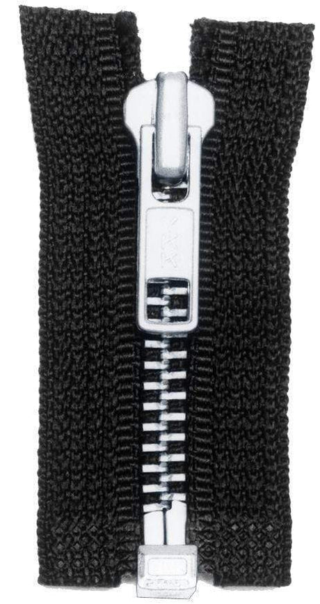 Ohio Travel Bag Zippers #6 Jacket Zipper 30in Black With Aluminum, #6JK-30-BLK-N 6JK-30-BLK-N