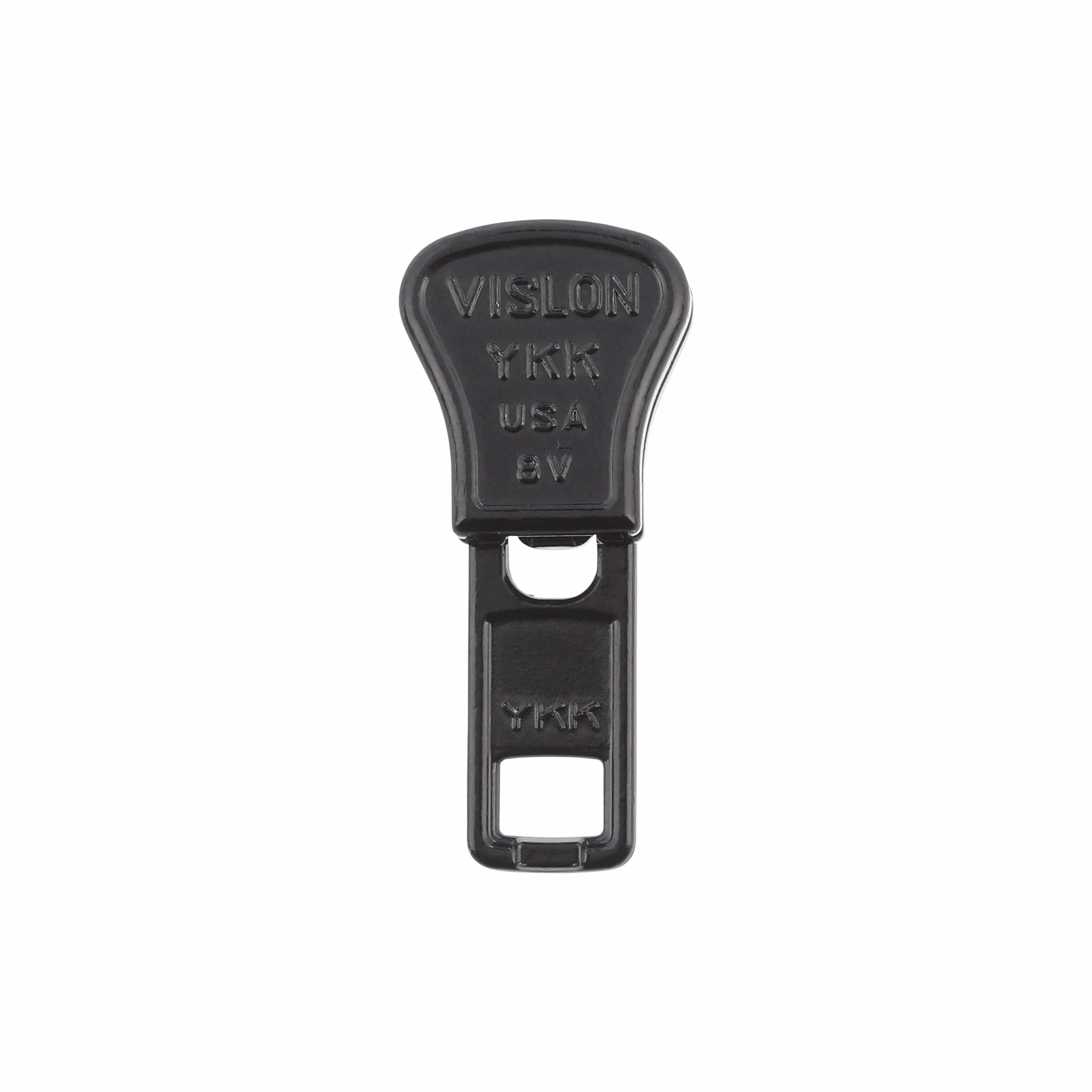 #8 Black, YKK Vislon Auto Lock Zipper Slider, Zinc Alloy, #8V-1-BLK