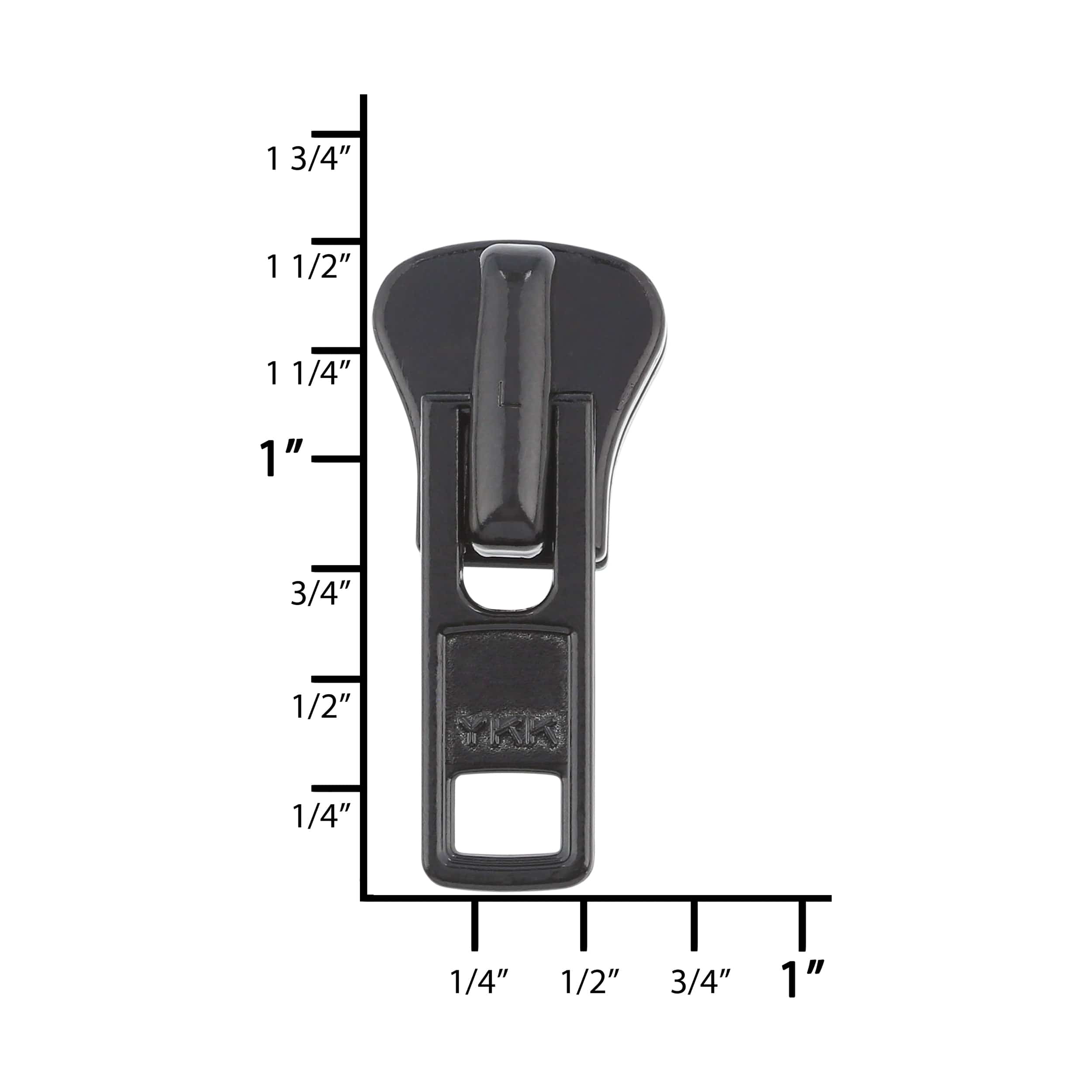 #8 Black, YKK Vislon Auto Lock Zipper Slider, Zinc Alloy, #8V-1-BLK
