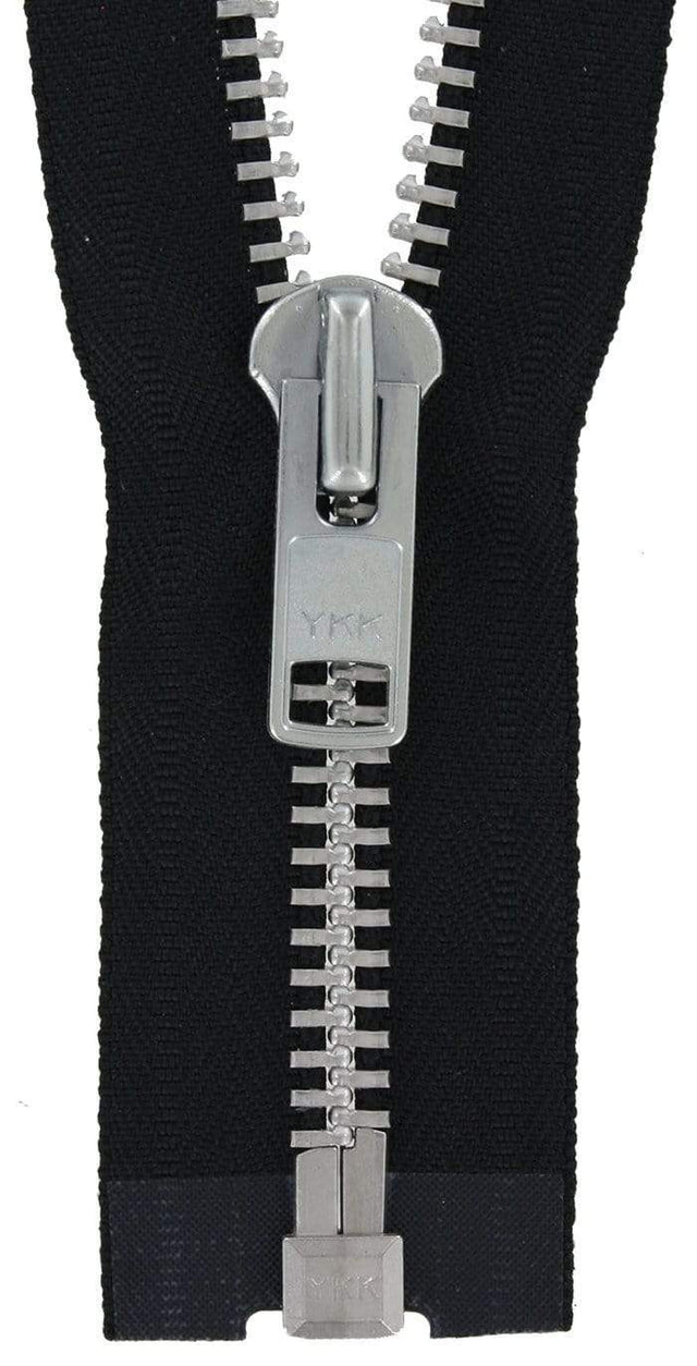 Ohio Travel Bag Zippers #9 Jacket Zipper 28in Black With Aluminum, #9JK-28-BLK-N 9JK-28-BLK-N