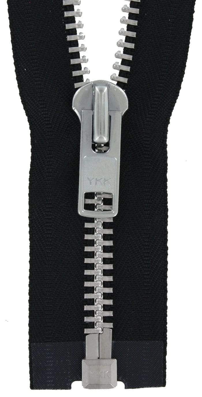 Ohio Travel Bag Zippers #9 Jacket Zipper 36in Black With Aluminum, #9JK-36-BLK-N 9JK-36-BLK-N
